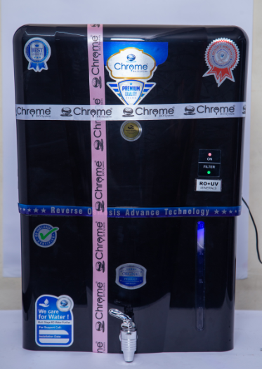 Chrome Diamond Full Black RO Water Purifier